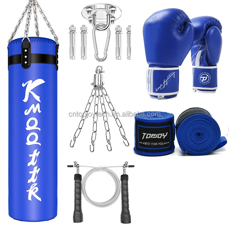 Best Freestanding Hanging Adjustable Height Intense Training Boxing Bag Set For Boxing MMA Muay Thai Karate Taekwondo