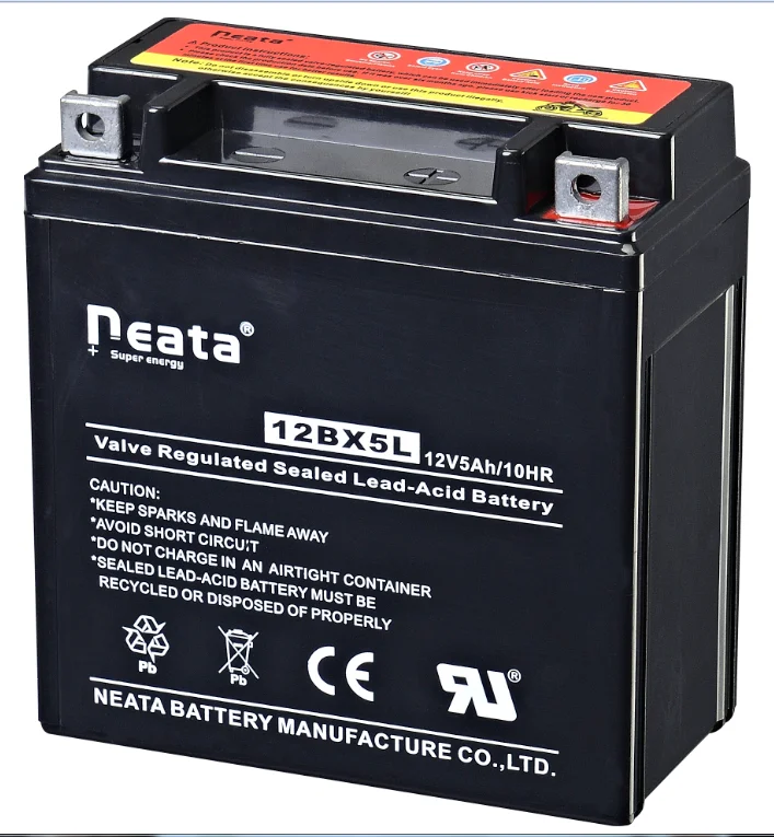 6MF5AL SMF sealed maintenance free storage AGM motorcycle starting battery with high quality motorcycle battery