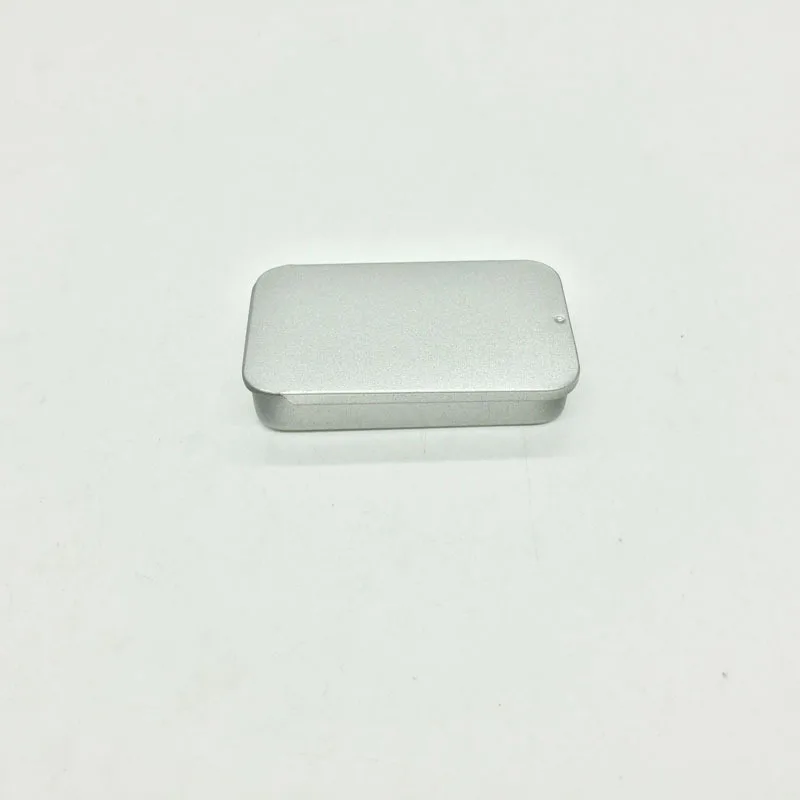 
80x50x15mm 35g 40g Metal Rectangle Black Silver Pink White Slider Tin Box for candy slider tin Can lip balm slider tin box 