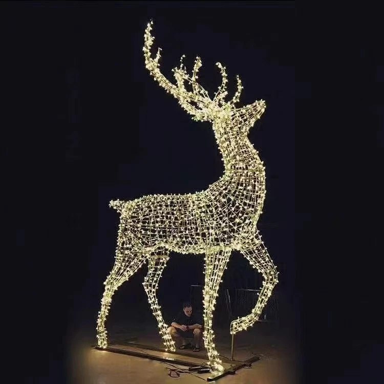 Holiday Lighting White Christmas Motif Light LED Reindeer