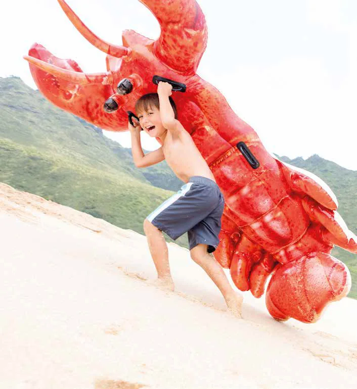 Моделируемый и реалистичный красный омар INTEX57533, плавающий коврик, водные крылья, детский надувной поплавок