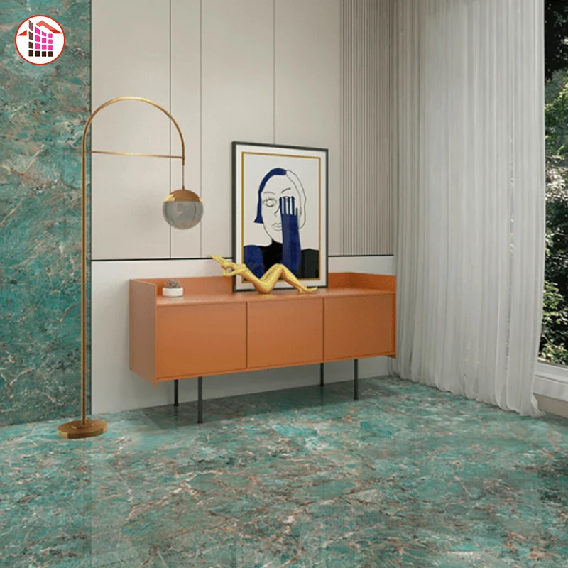 Sintered Stone Green Marble Tile Rock Plate Decoration Background Wall Artificial Stone