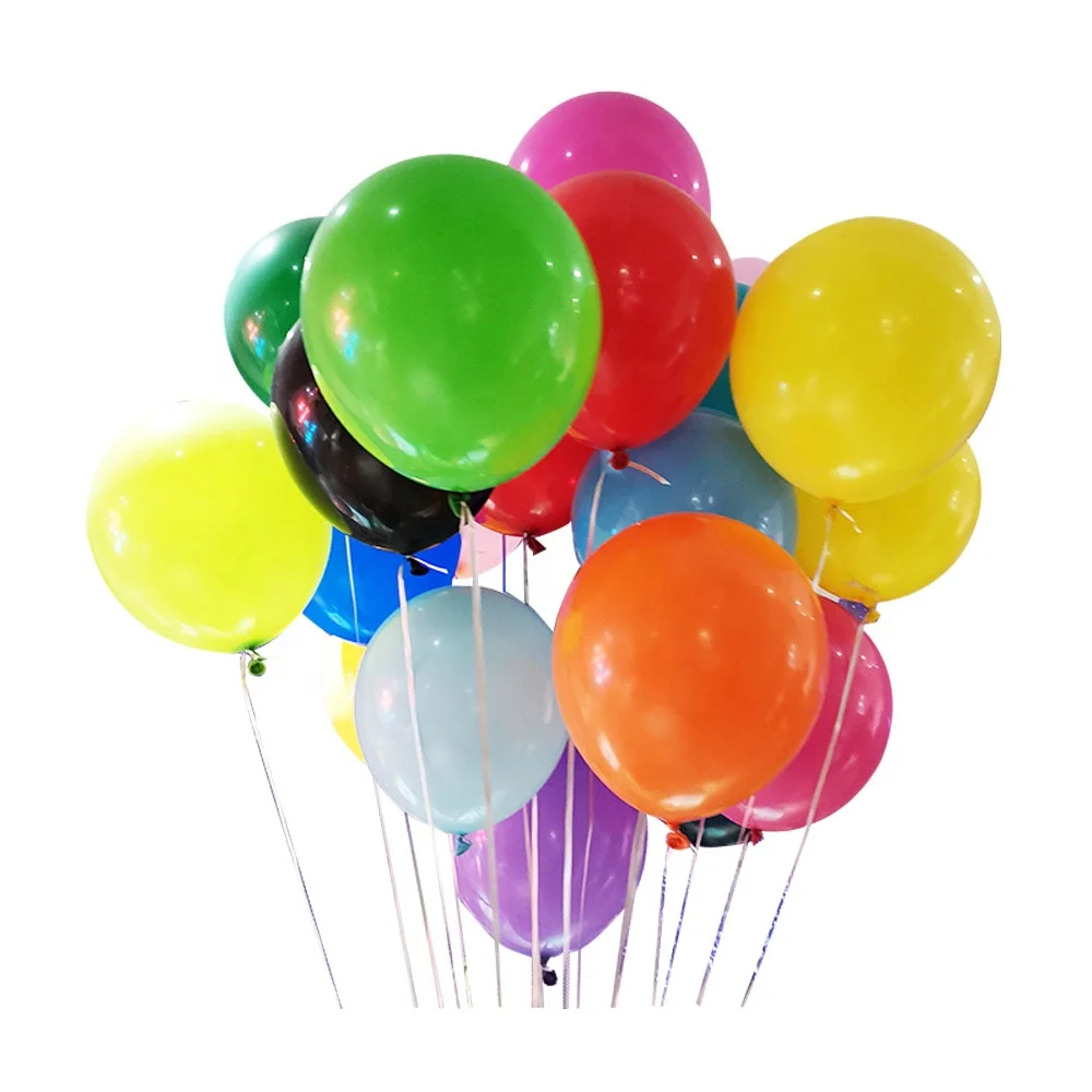 100pcs 12inch 2.8g Metallic Pearl Gold Silver Standard Black Blue Red White Matte Thick Party Balloon Natural Latex Round Ballon