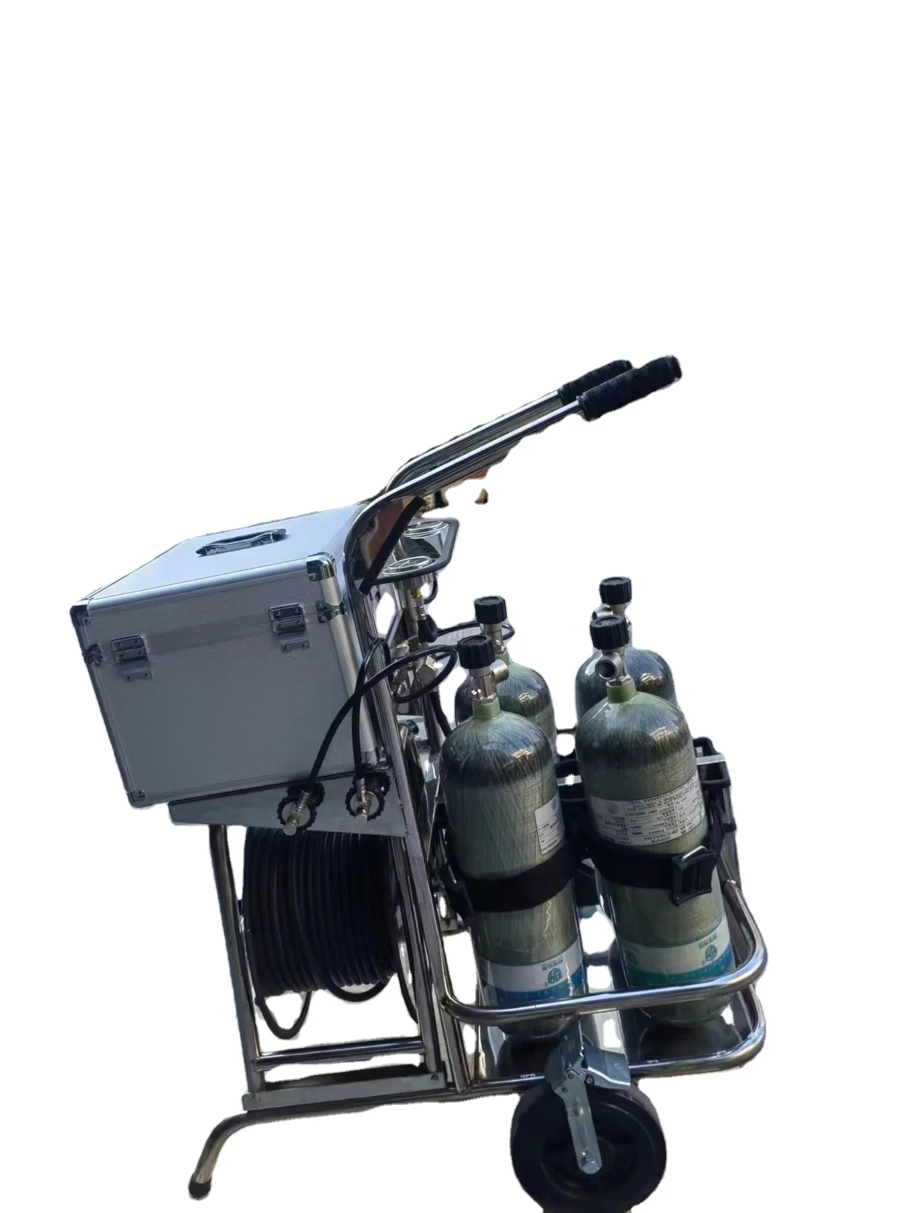 Hot Sale SCBA Emergency Rescue Long Tube Trolley Air Breathing Apparatus Cart For Fire Fighting Equipment