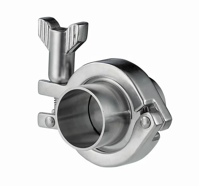 stainless steel DIN 11851 WELD COMPETE UNOIN HEAVY DUTY CLAMP with single pin