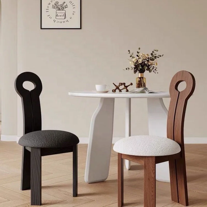 Middle ancient style Luxury nordic Design Wood Dining Chairs With Top Grain Leather Of Furniture Dining Room Chair