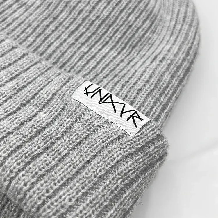 Fashion 100% cotton Blank sweetwear Beanie With Custom embroidery Warm streetwear Winter beanie hats