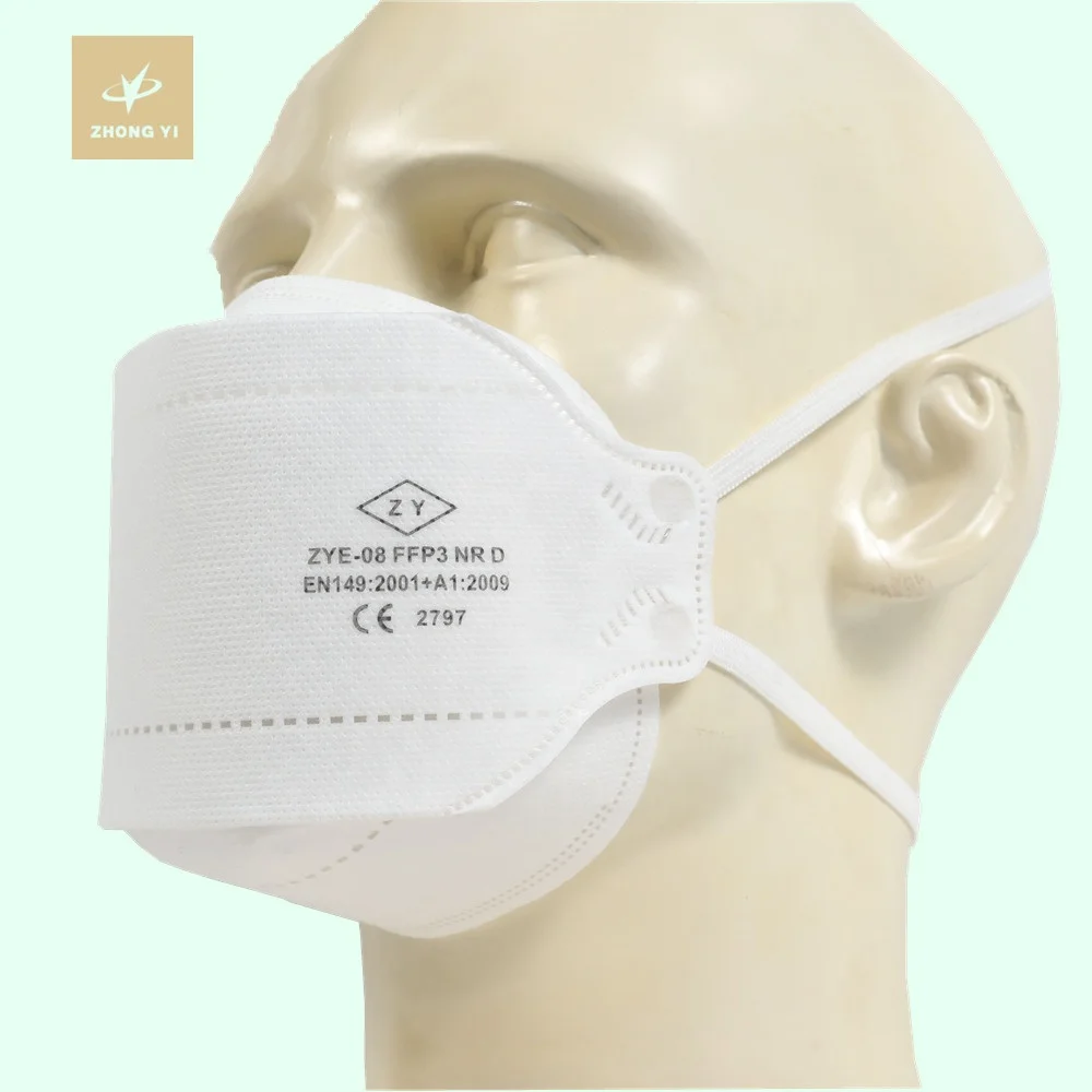 Тип рыбы 3 стороны формы одноразовые FFP3 респиратор Половина маска отвечает EN149:2001 CE 0370