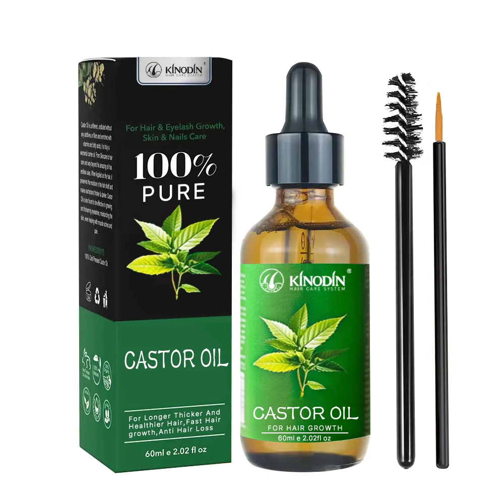 100% чистое касторовое масло для роста волос, сухая поврежденная Сыворотка для роста розмарина, для более густых и длинных волос
