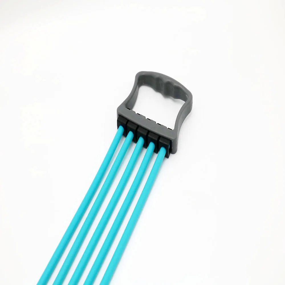 WELE-R002 Portable Chest Expander Exercise Fitness Resistance Elastic Cable Rope 5 Tube Yoga Chest Developer