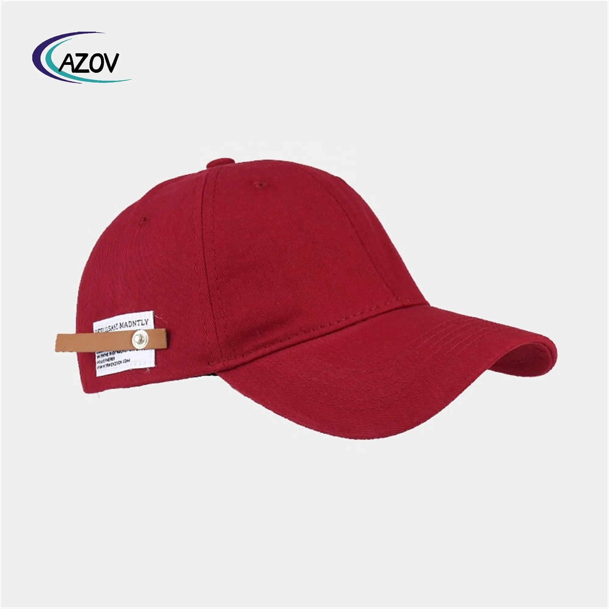 Fashion Retro All-Match English Small Leather Tag Baseball Cap Casual Curved Brim Peaked Cap Soft Top Net Red Sun Hat