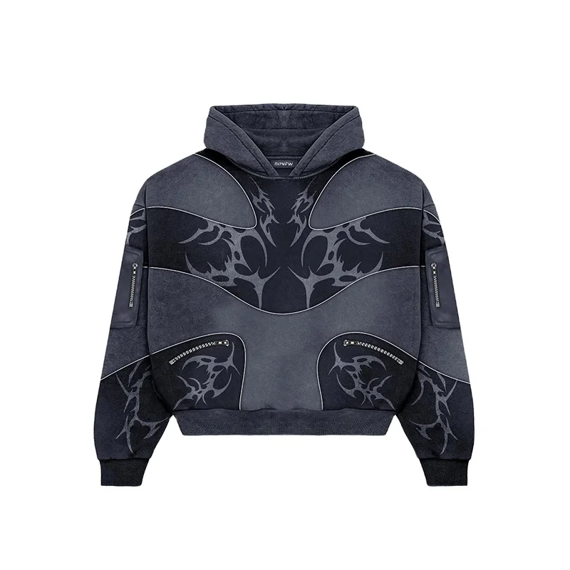 DiZNEW high quality heavyweight printed embroidery hoodie manufacturer Puff printed hoodie blank high quality hoodie wholesale