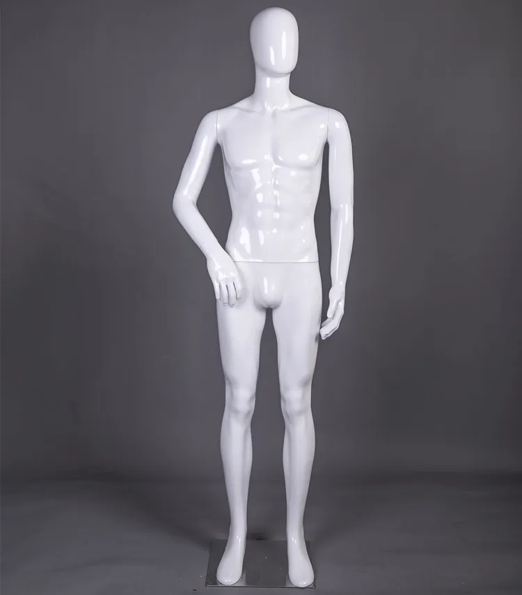 Plastic glossy white male manikin men mannequins for clothing