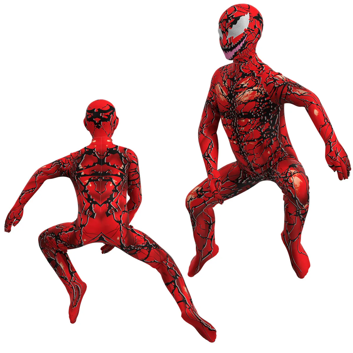 New Halloween costume cosvenom 2 Red Venom onesie tights Spider-Man costume