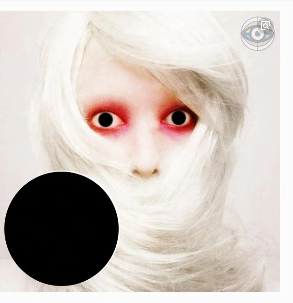 Maxiy девочка 2 шт./пара полный черная серия косметический Косплей цветные контактные линзы сумасшедших Хэллоуин цветные контактные линзы