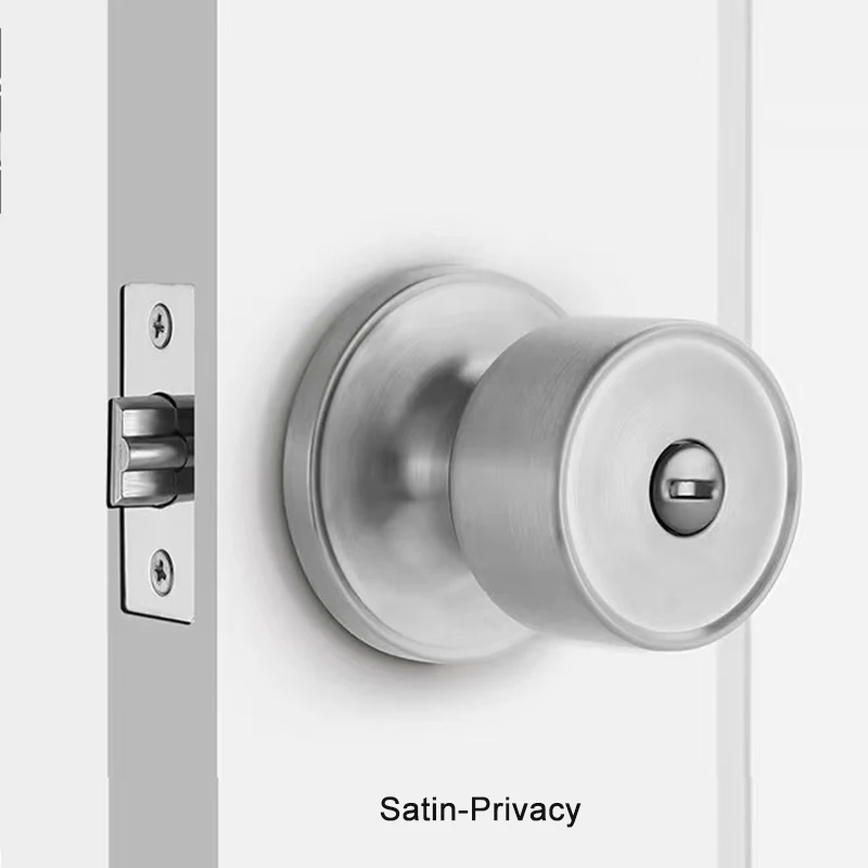 Matt Black Key Privacy Passage series Modern door knob lock