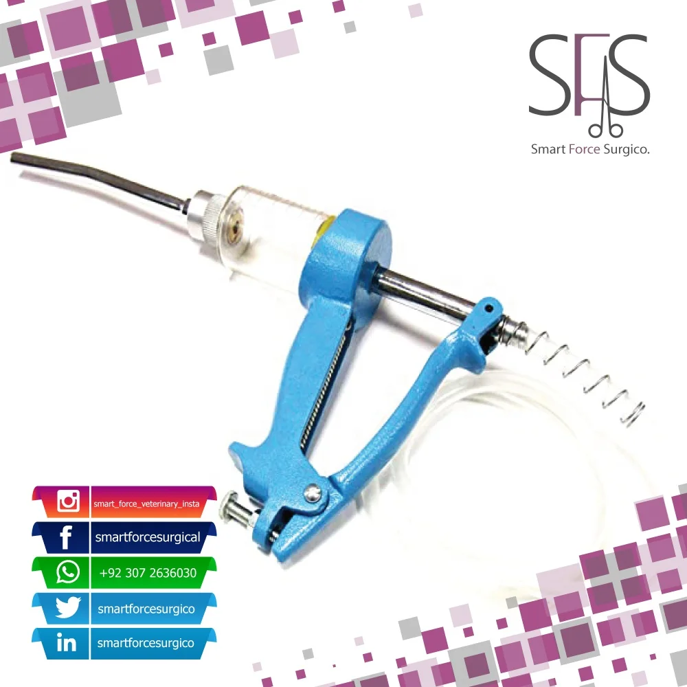 Automatic Drenching Gun Syringe, Veterinary Cattle Vaccine Drencher Premium Quality Instruments for Animals Care