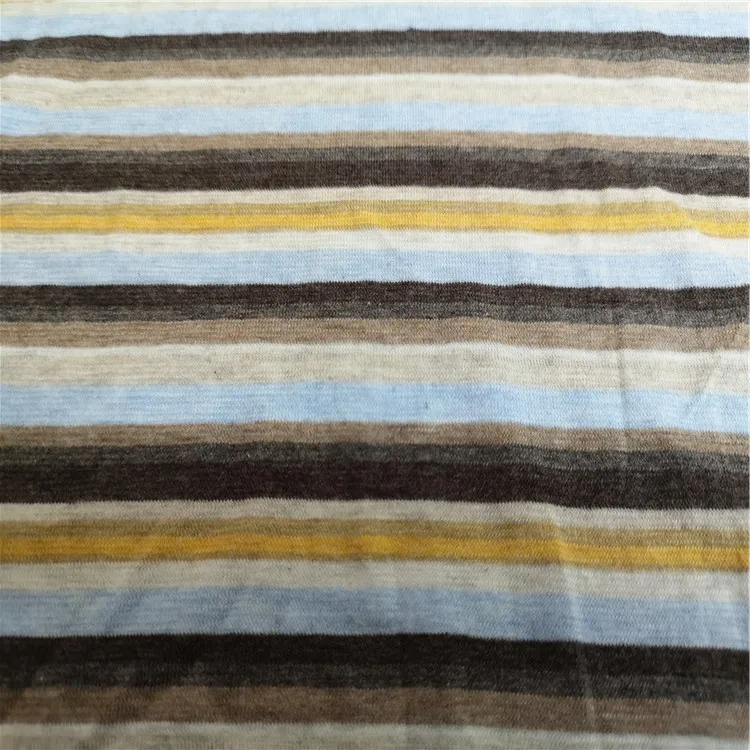 Эластичная бамбуковая полосатая трикотажная ткань