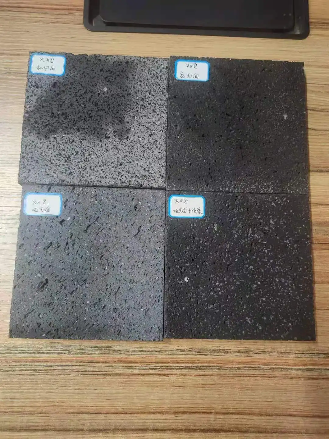 black basalt lava stone volcanic rock tile and plates Red Black Volcanic Rock Volcanic Plate for Decorating