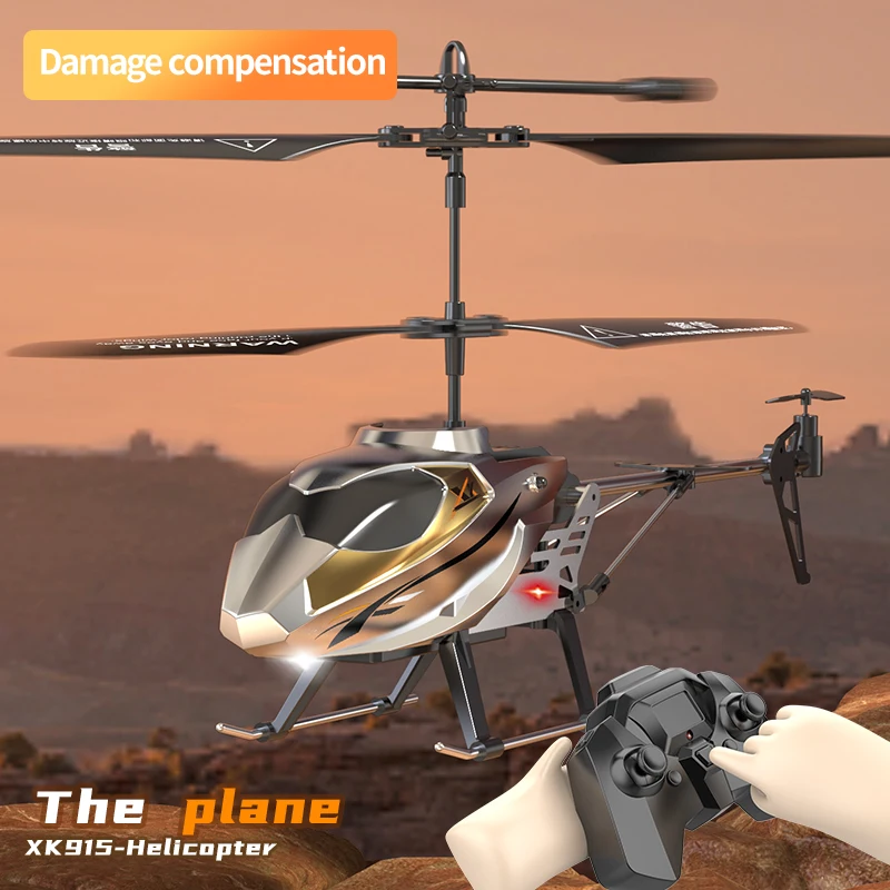 2.4G Large Alloy Remote Control Helicopter with Lights 3.5 Way Indoor/Outdoor Toy High Air Pressure Charger Included