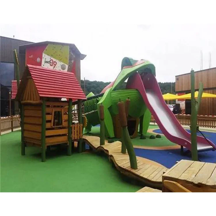
Customized outdoor garden kids wooden play house wood play set 
