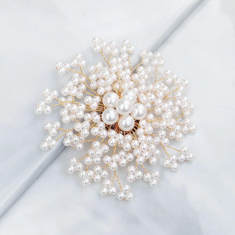 Fashion Jewelry Korean Handmade Elegant Women Pearl Broches Pins Wedding Bridal Brooches