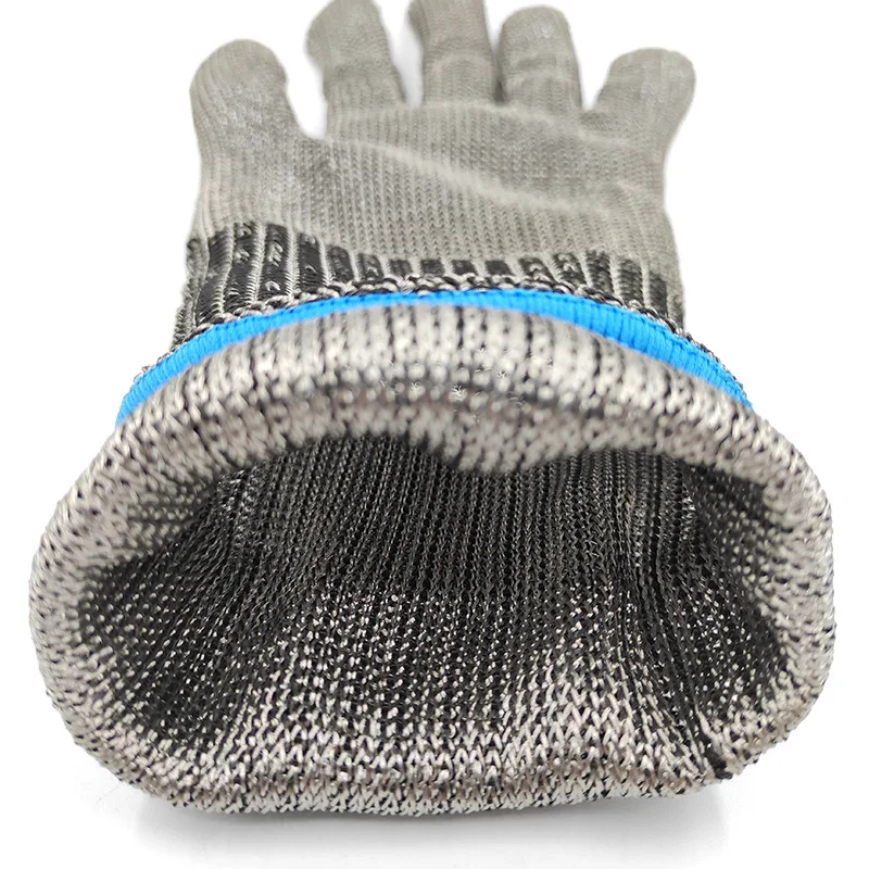 Five-Finger Kitchen Safety Gloves 304L Stainless Steel HPPE Anti-Cut Flexible Resistant Construction Protective