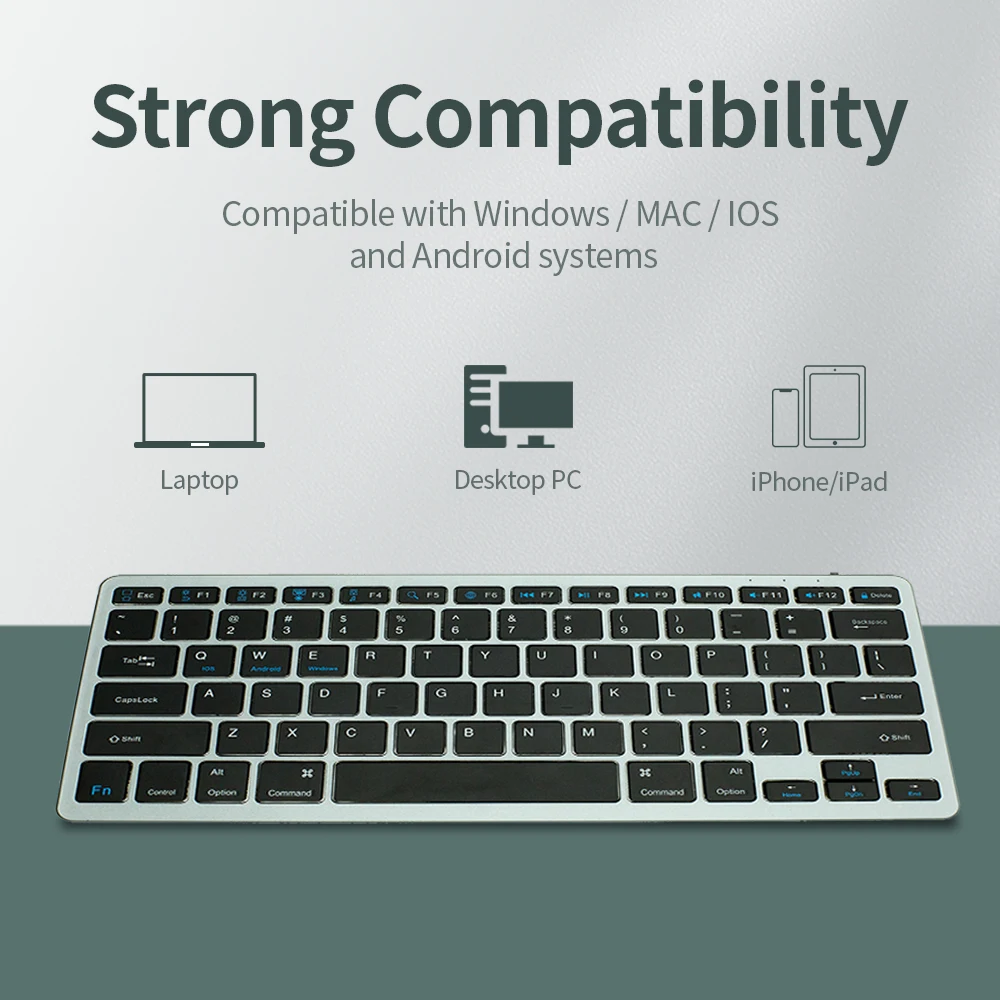 SAMA  ABS Black Color Keyboard OEM Computer Accessories Optical Sensor Wireless Keyboard for IOS, Android, Windows Systems