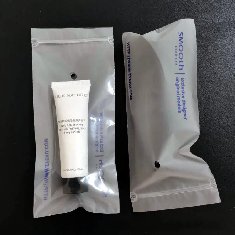 Custom Printing Frosted mini small Packaging Slider Zipper PE Bags self sealed EVA sunglass accessories Packing pouch Bag