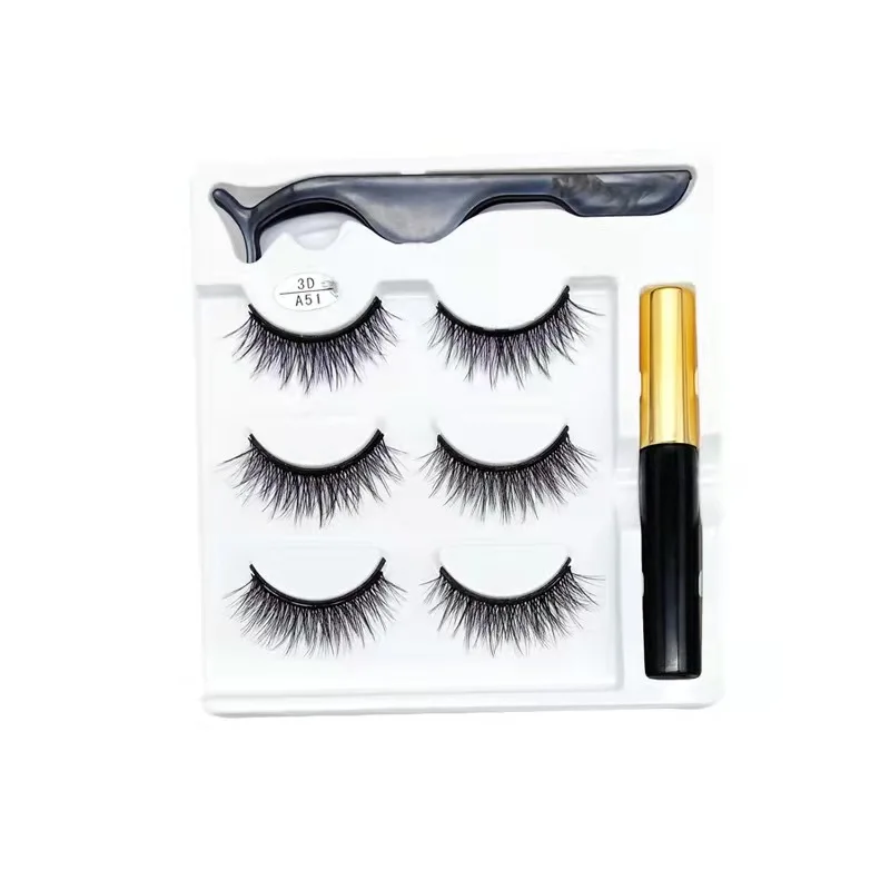 
Magnetic eyelash silk protein magnet false eyelash magnetic eyeliner eyelash three pairs 