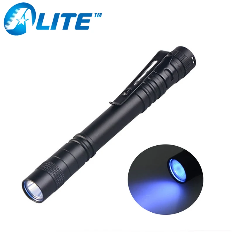 Mini UV Blacklight LED Penlight Torch 395nm Ultraviolet Flashlight Aluminum Alloy Waterproof