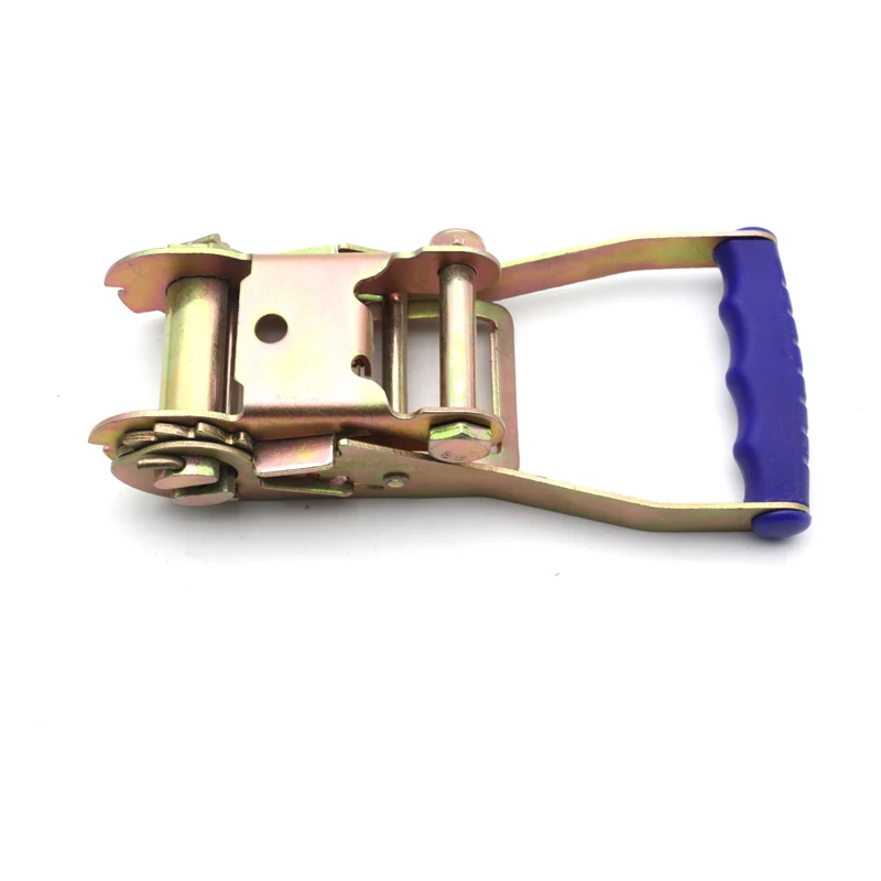 High Quality 2-Inch 2-Ton Steel Ratchet Buckles with Snap Hooks for Trailer Tie-Down Lasso Straps