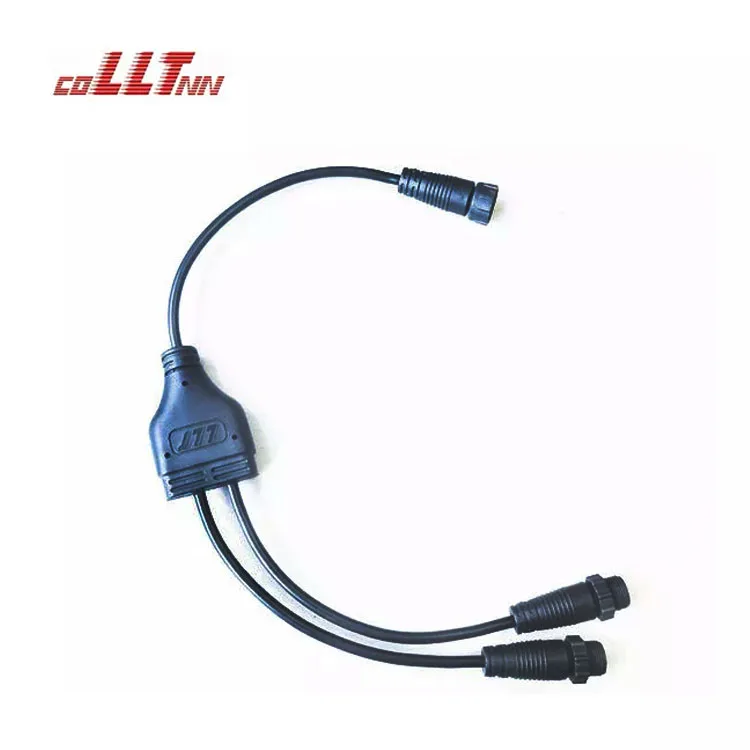LLT factory 2 3 4 Pin male female ip68 custom 1 in 2 3 4 5 out ip65 waterproof cable Y splitter connector