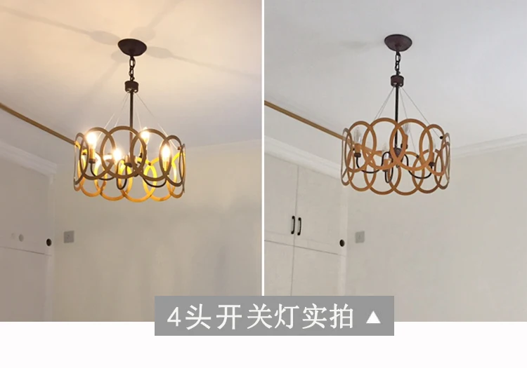 American country style retro do old iron pendant light for living room or Restaurant