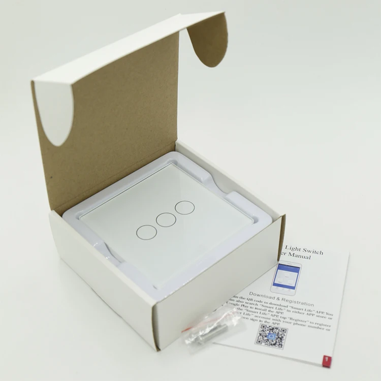 
EU Standard Tuya Smart Home Wireless Wifi Speed Remote Control Fan Touch Switch 