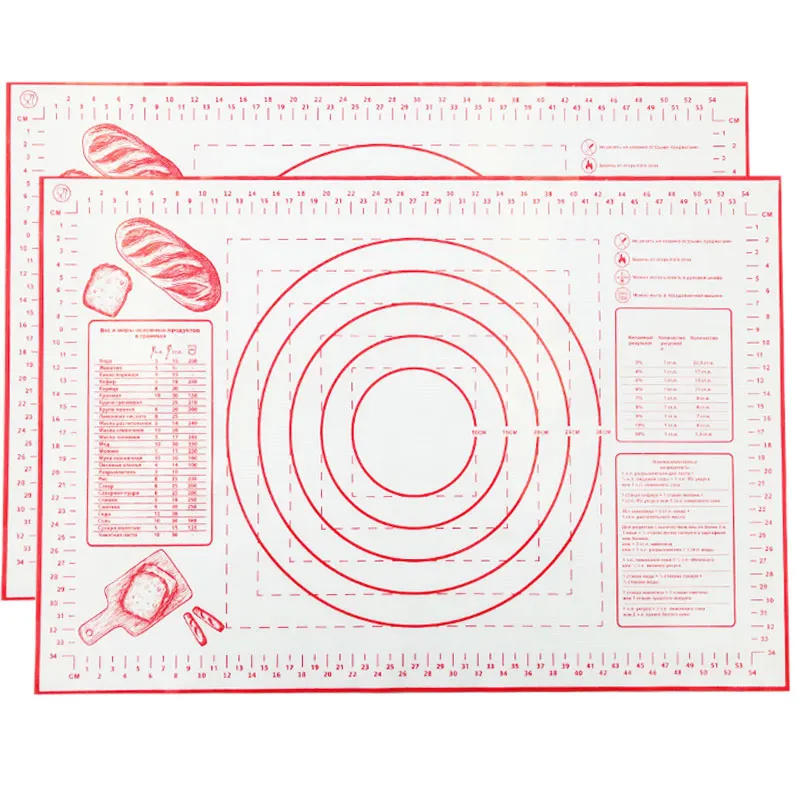 40 x 30 cm silicone pastry baking mat set for dough rolling  baking mat