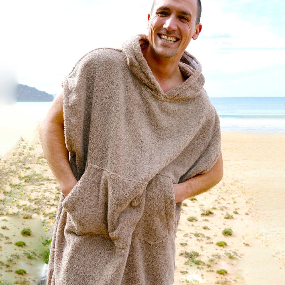 Wholesale Adult Turkish Kids Towel Beach Surf Poncho Customized Beach Dresses Print Embroidered Summer Women White Solid Color