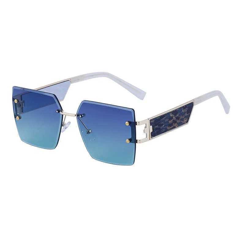 2023 Oversized Square Sunglasses Men Luxury Brand Metal Frame Y2k Glasses Fashion Sun Glasses Jelly Designer Sunglasses Women