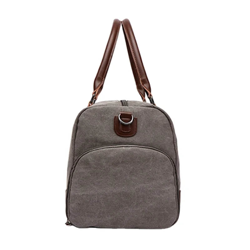 Cheap custom logo vintage cheap large style outdoor sport waterproof soft canvas weekend bag travel duffle bags