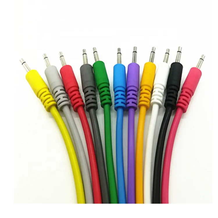 Free sample PVC 3.5mm mono to 3.5mm TS jack audio cable for eurorack modular synthesizer