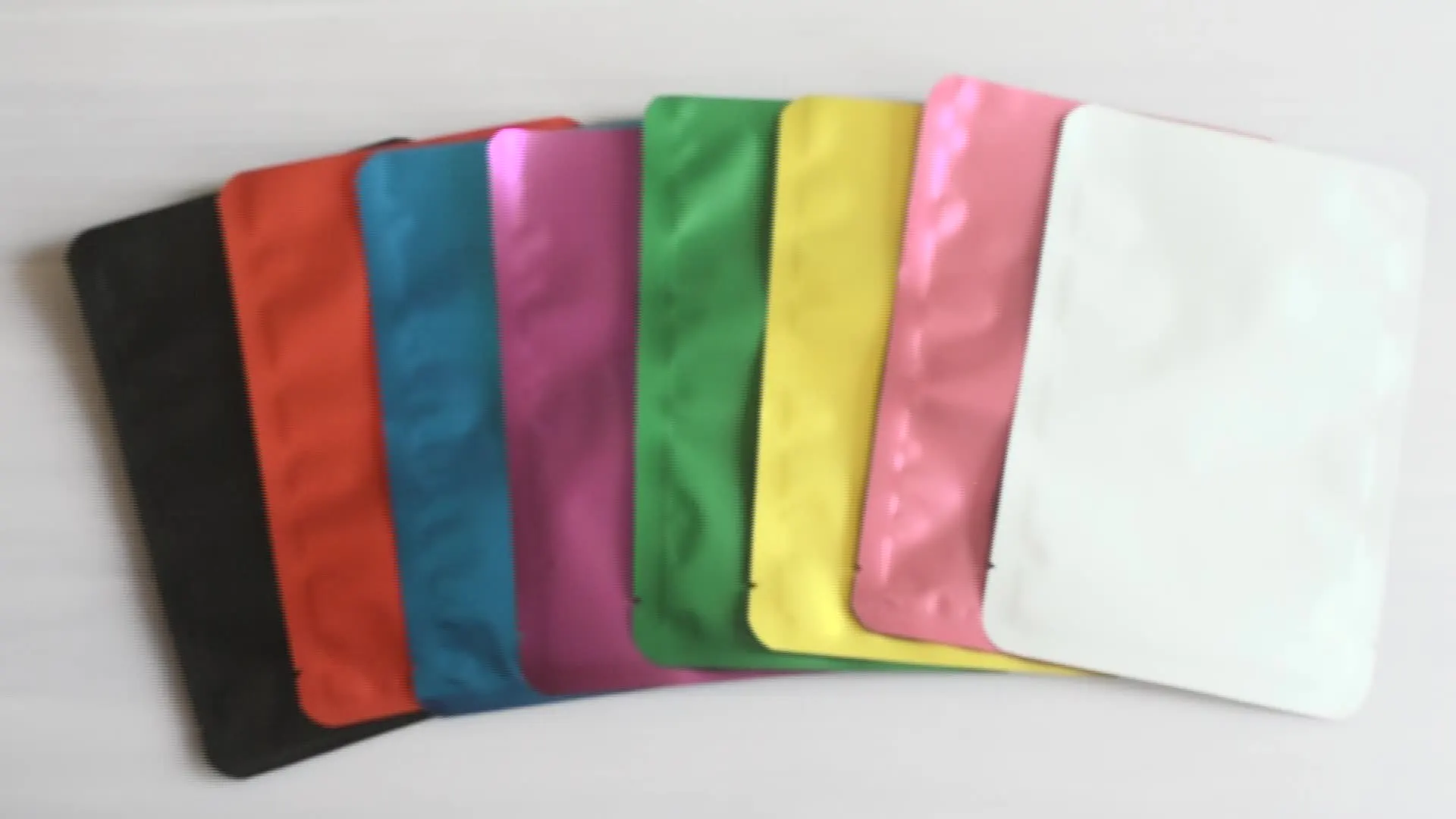 matte color rounded flat pockets aluminized  foil bag eye mask bag eye mask aluminum packaging bags