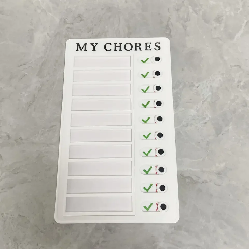 2023 Newest Reusable Checklist Memo Plastic Board My Chores Daily Planner Checklist Note Board weekly Planner Notepad For Kids