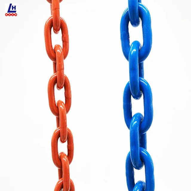 8mm Plastic Coated Orange G100 Alloy Steel Load Lifting Chain