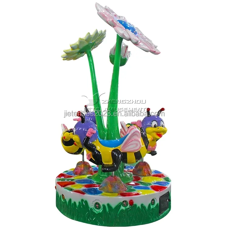 Factory Price Coin Operated Mini Electric Carousel For Amusement Park sale 3 Seats Small Carousel