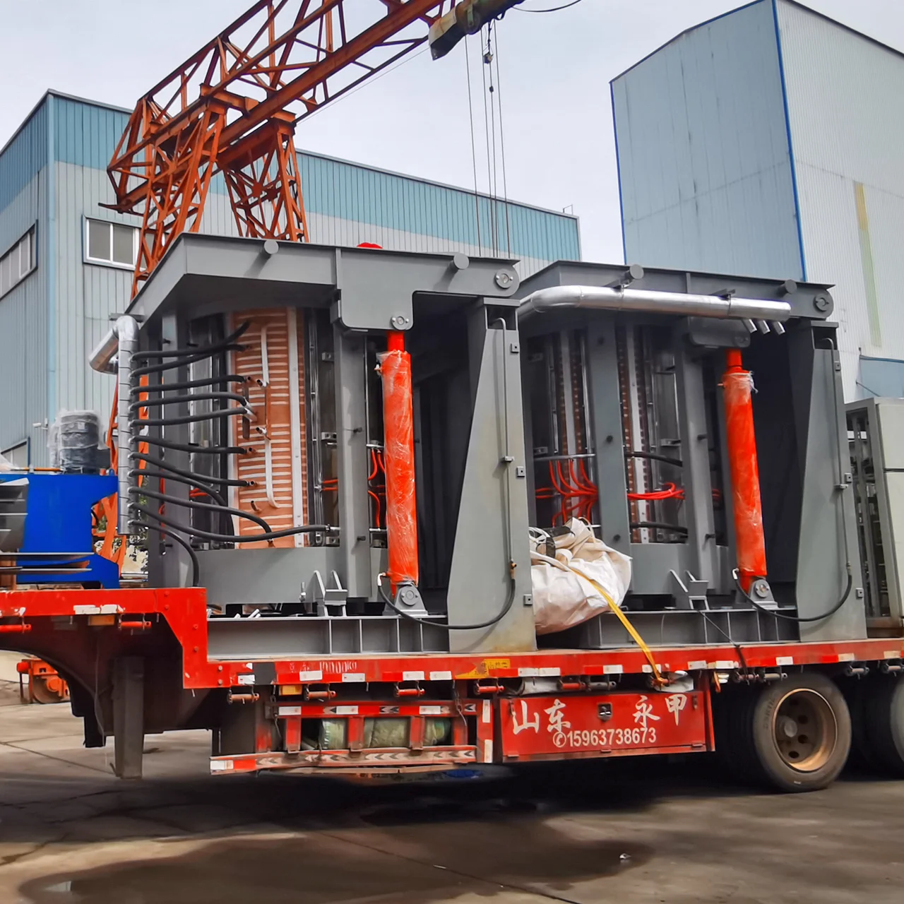 Manufacturer online factory online 5T hydraulic medium frequency induction melting steel aluminum furnace 2600KW complete set