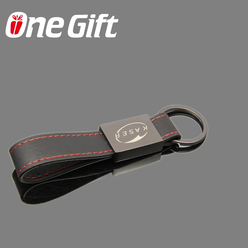 Custom leather keychain key chain gifts car metal logo keychain