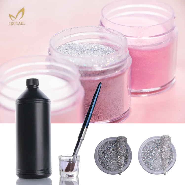Dip Powder Acrylic Nail glitter Dipping Powder System No Needed Lamp Drying No Nail Lamp Needed Nails Powder