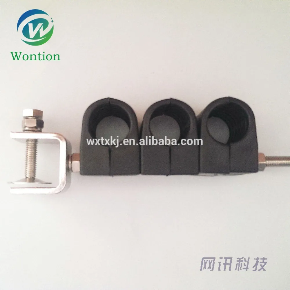 Сквозной зажим для кабеля/зажим для кабеля 7/8 дюйма, двойной зажим для волоконно-оптического кабеля