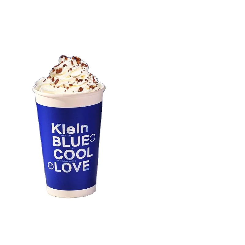 Custom 16 oz 12oz Biodegradable PLA Coated ice cream paper cup  Disposable Coffee Paper Cup
