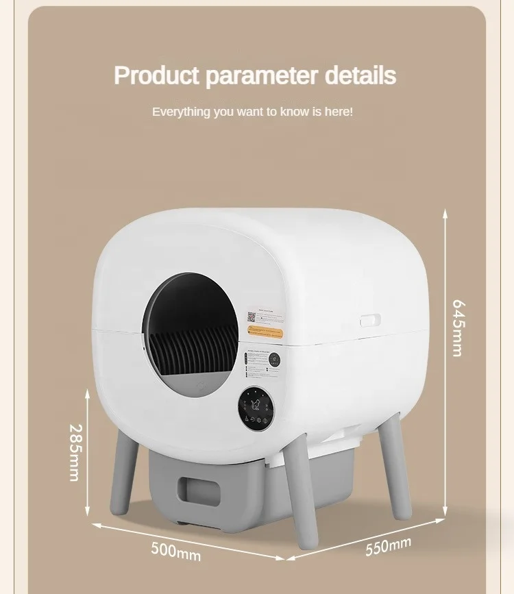 76l Large Capacity Enclosure self-cleaning cat toilet Accessories Automatic Cat Litter Box